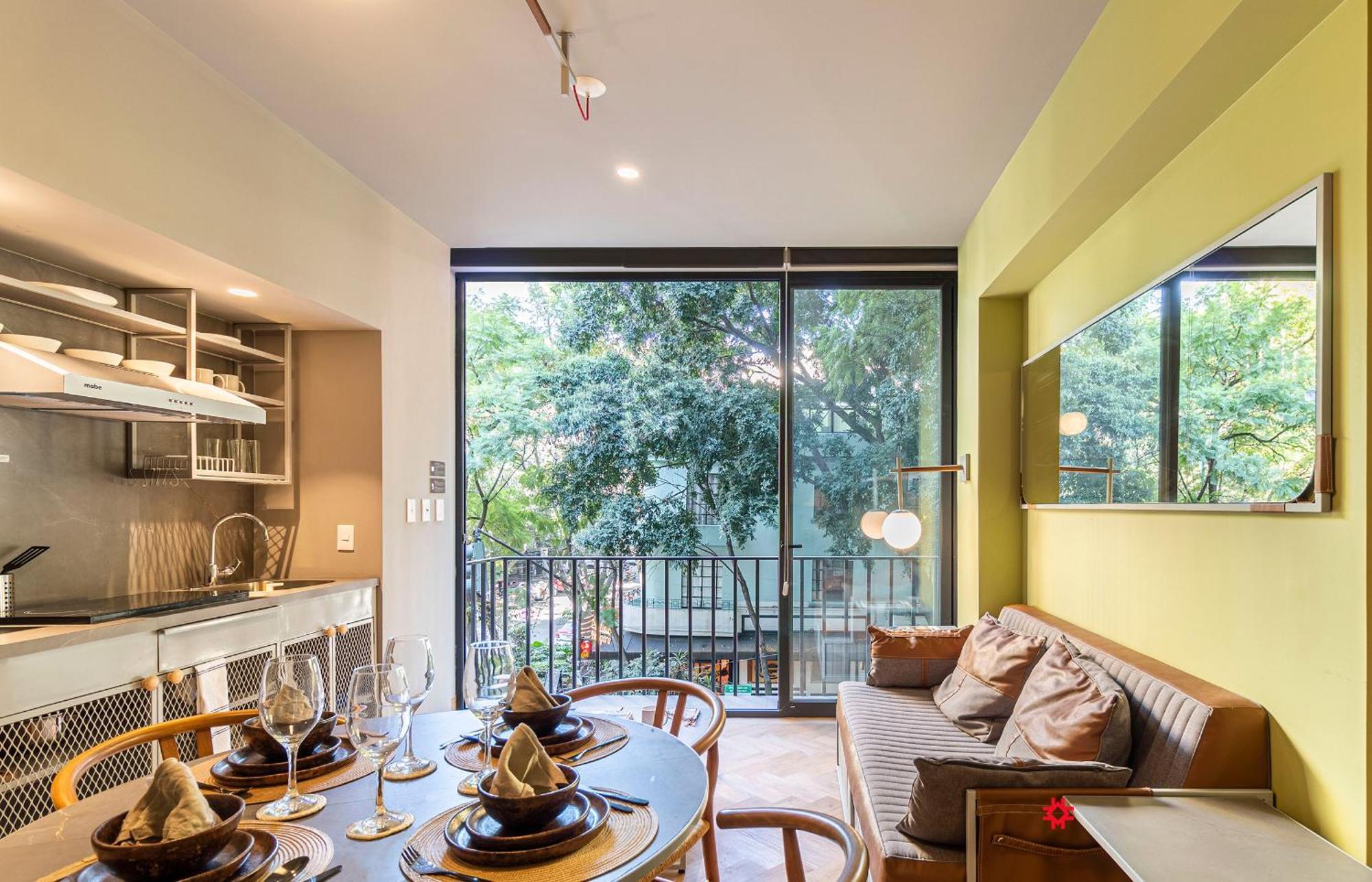 One-Bedroom Apartment with Balcony and City View
