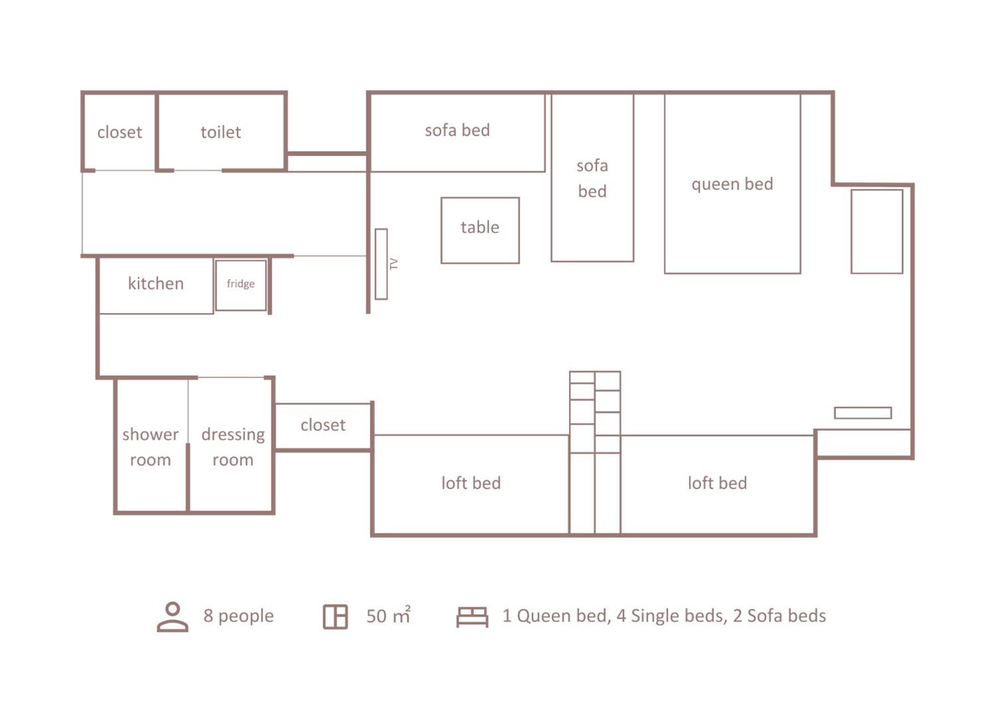 Deluxe Family Loft Bed & Queen Room