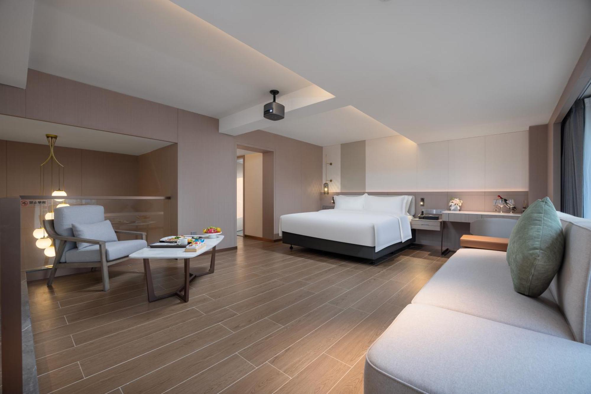 View Audio-visual King Bedroom（Landmark View，Huge screen projection）