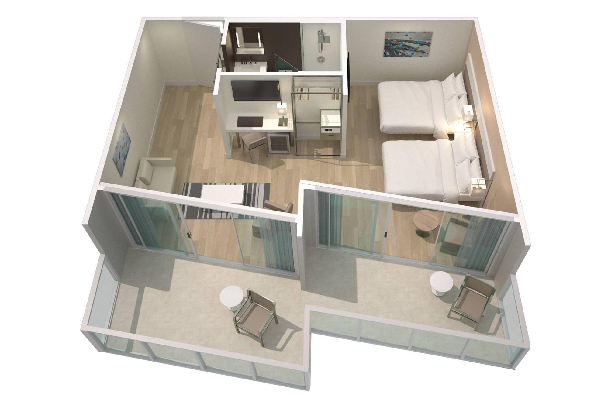 Queen Suite Two Queen Beds Ocean View Balcony