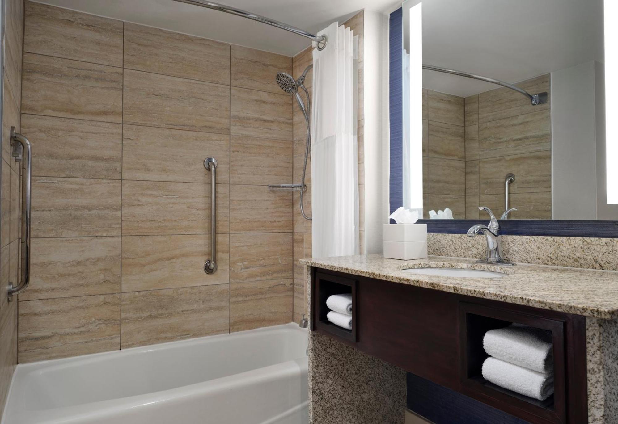 Standard King Room Roll Shower City View Mobility Hearing Accessible
