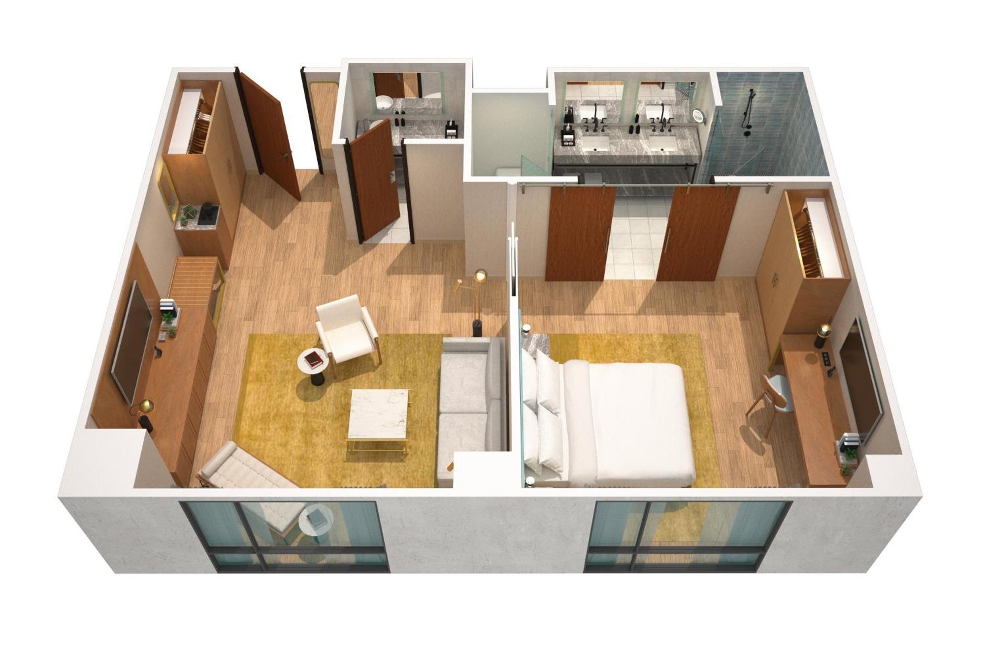 One Bedroom Junior City Suite One King with Sofa Bed,1634449401:JPEG