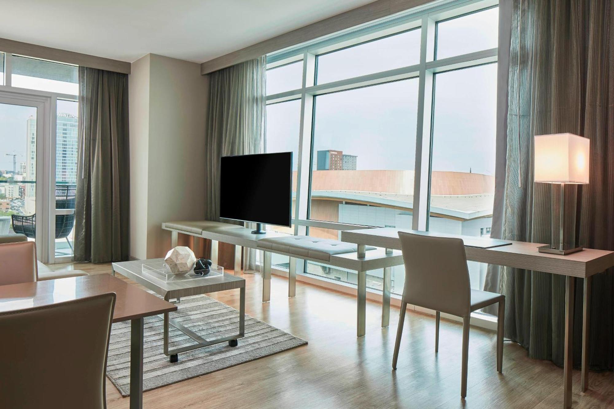 Junior Suite 1 King Bed Sofa Bed Corner Balcony High Floor