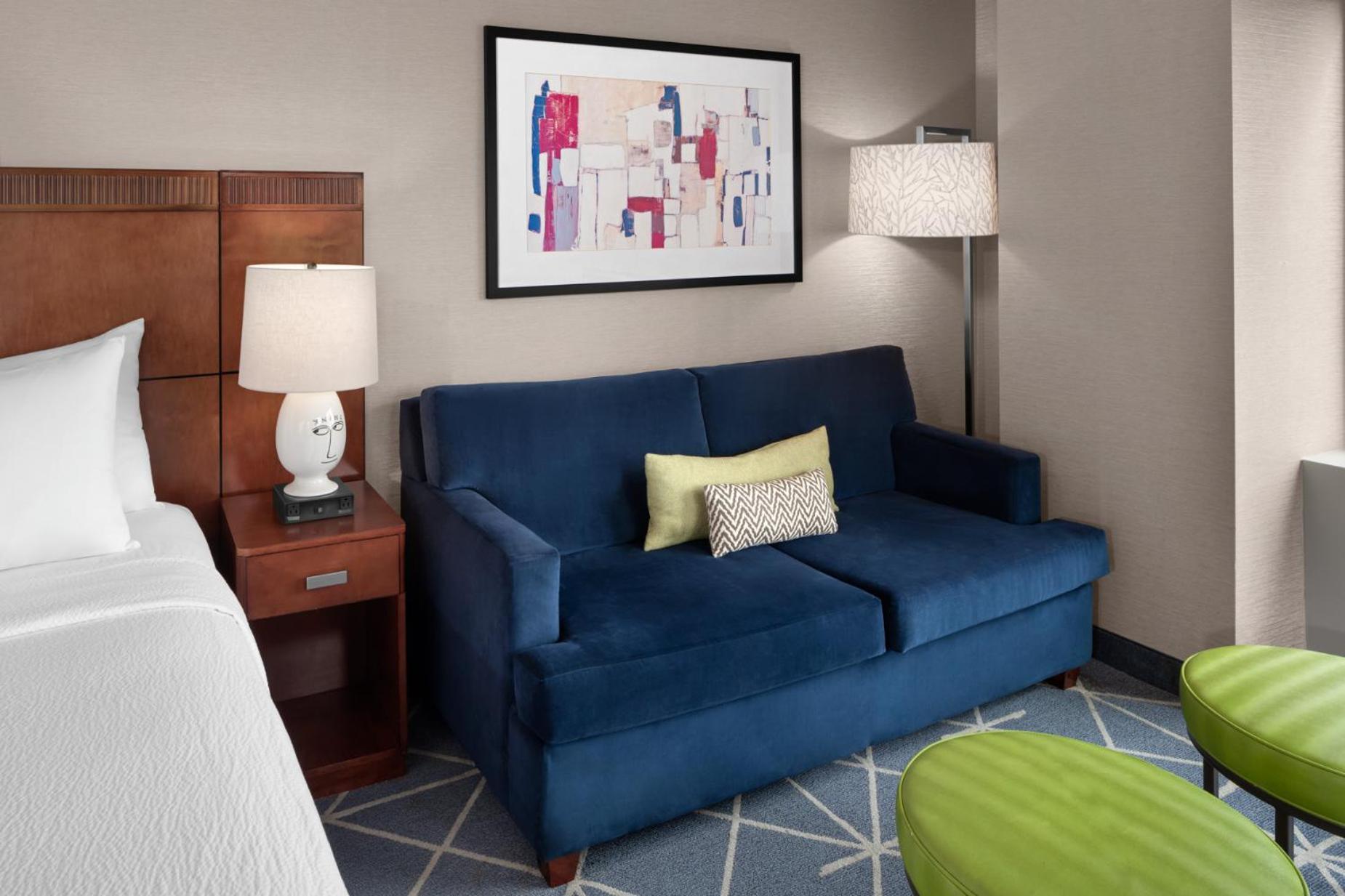 Large King Room with Skyline View - Mobility and Hearing Accessible with Transfer Shower