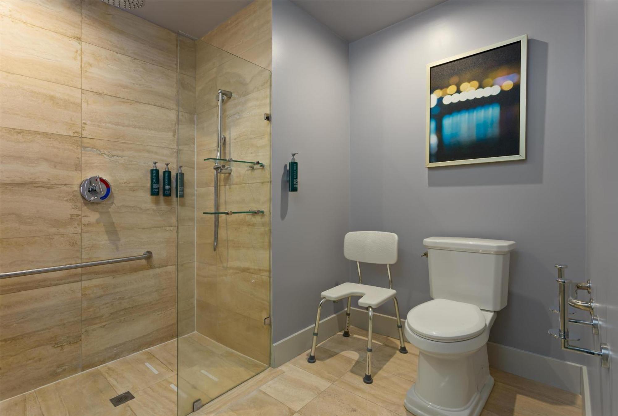 Double Room with Two Double Beds and Roll-In Shower - Mobility Accessible