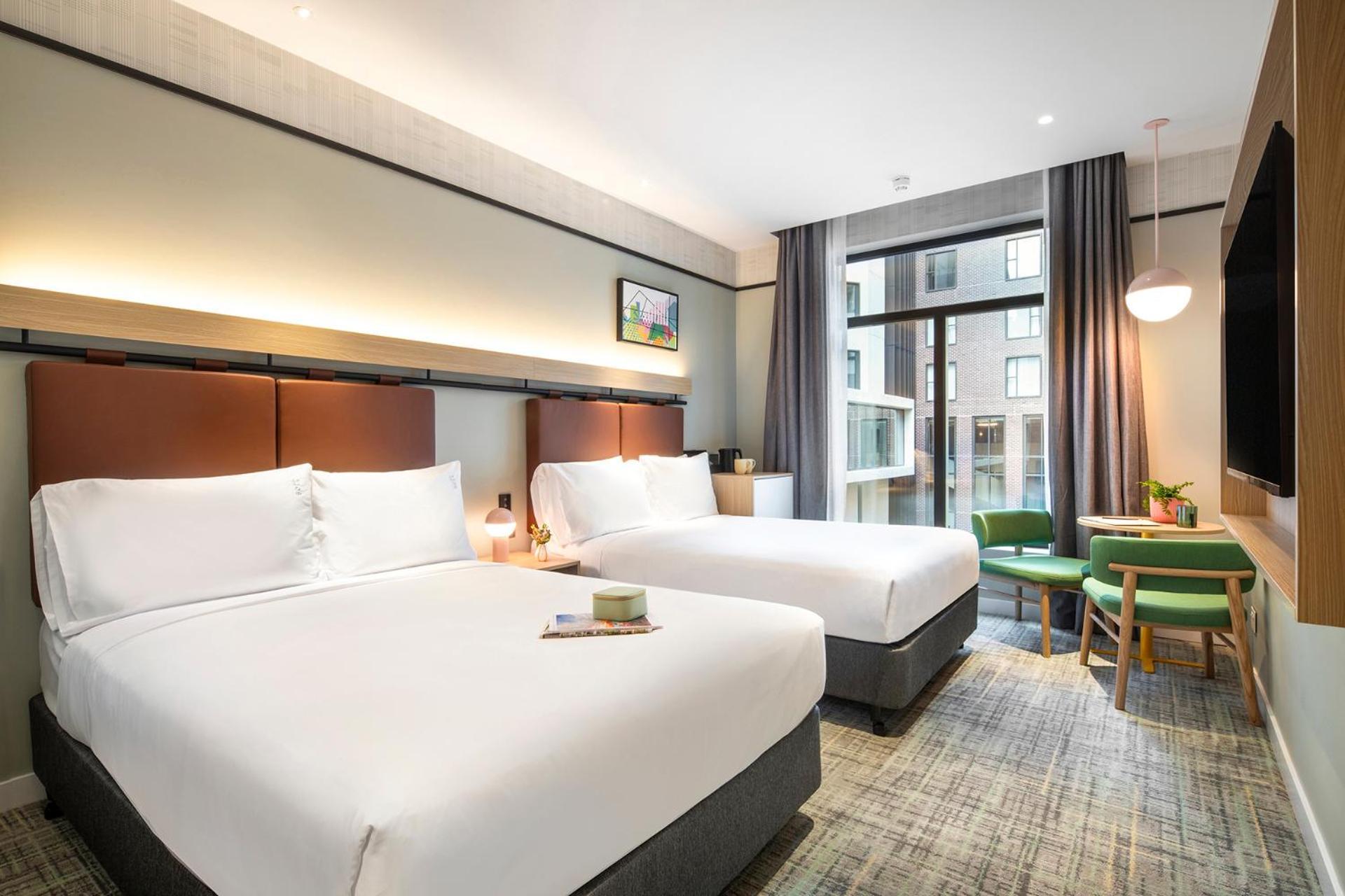 Standard Double Room with Two Double Beds and Courtyard View
