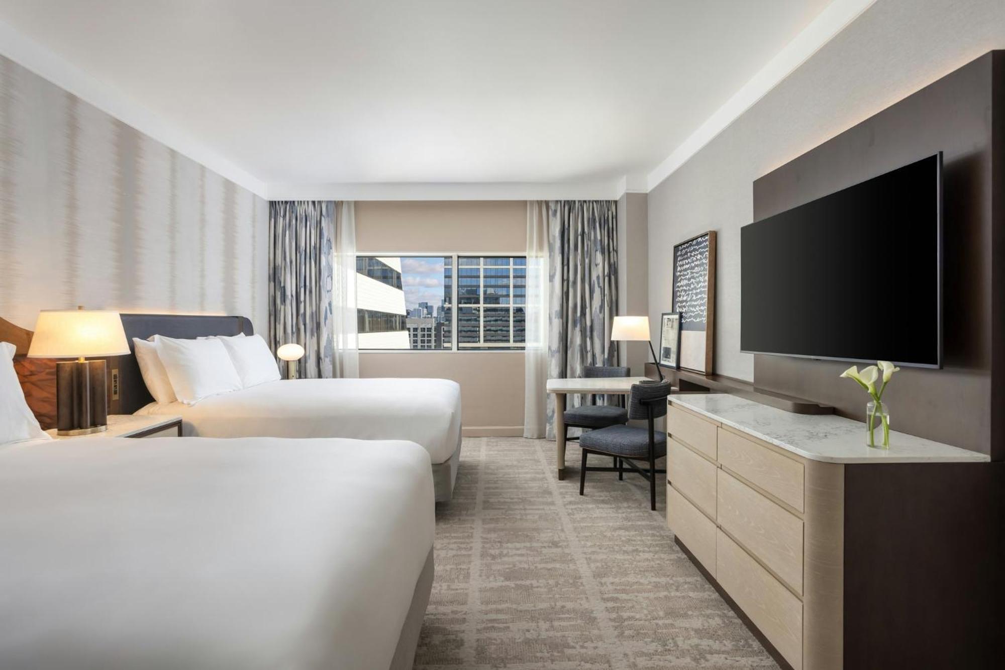 Luxury Two Queen Beds Mobility or Hearing Accessible Roll Shower
