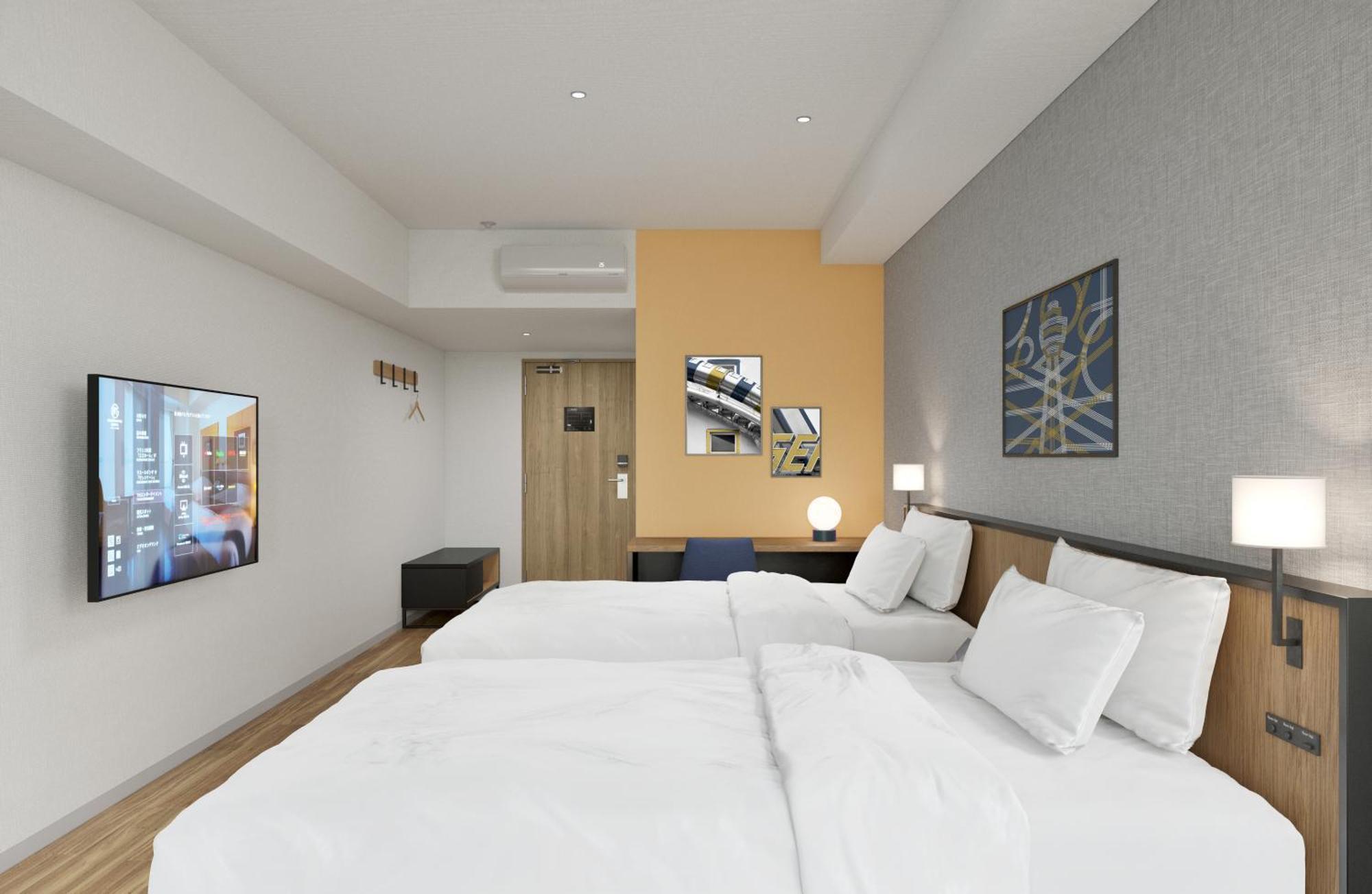Triple Room with Three Single Beds City View