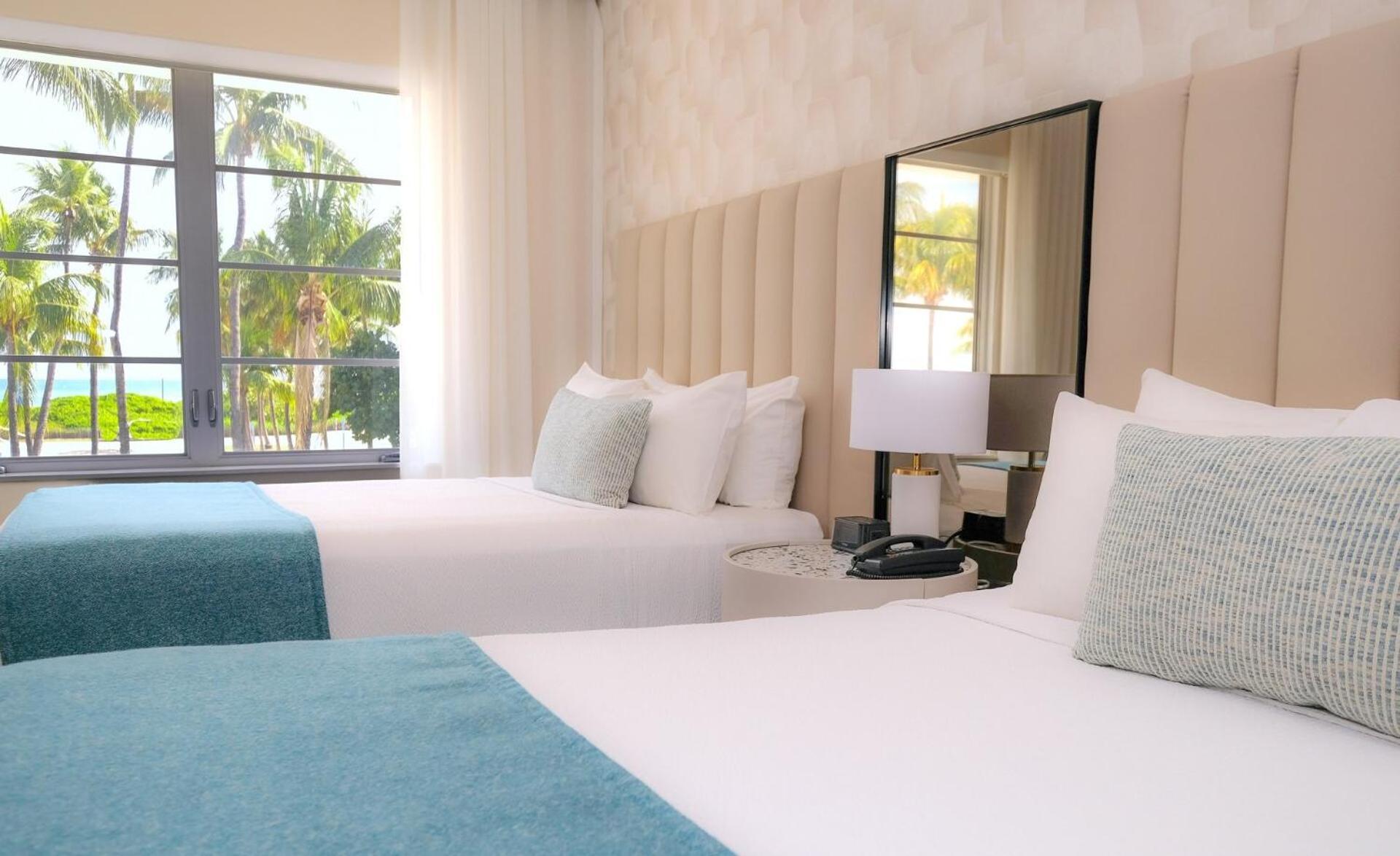 Oceanfront Two Double Beds