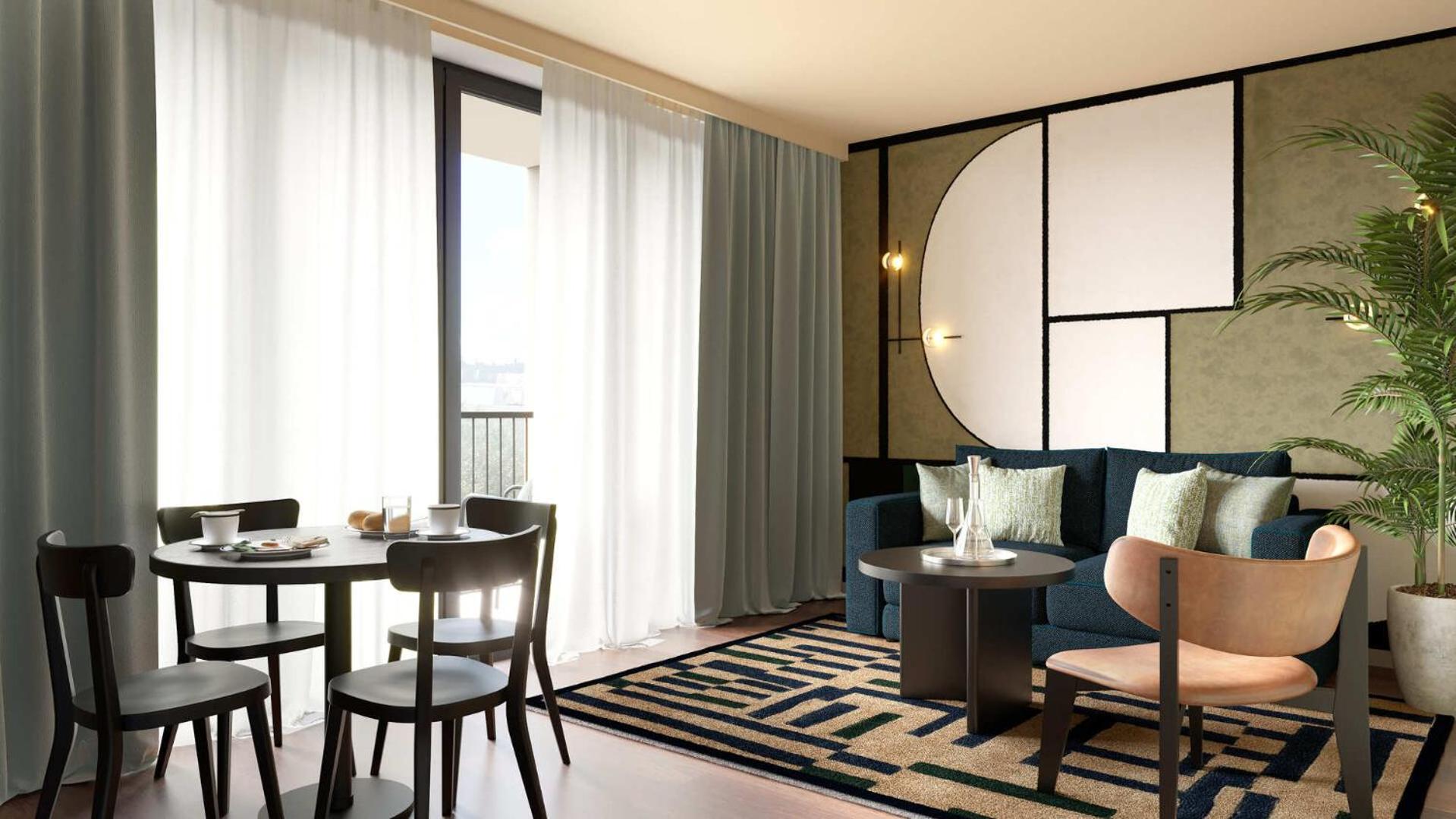 Two-Bedroom Apartment with Balcony