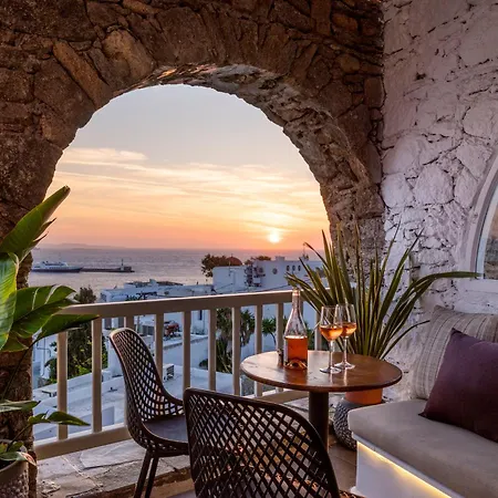 Yalos Hotel Sunset View Mykonos Town Private Rooms-2
